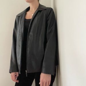 Black leather jacket